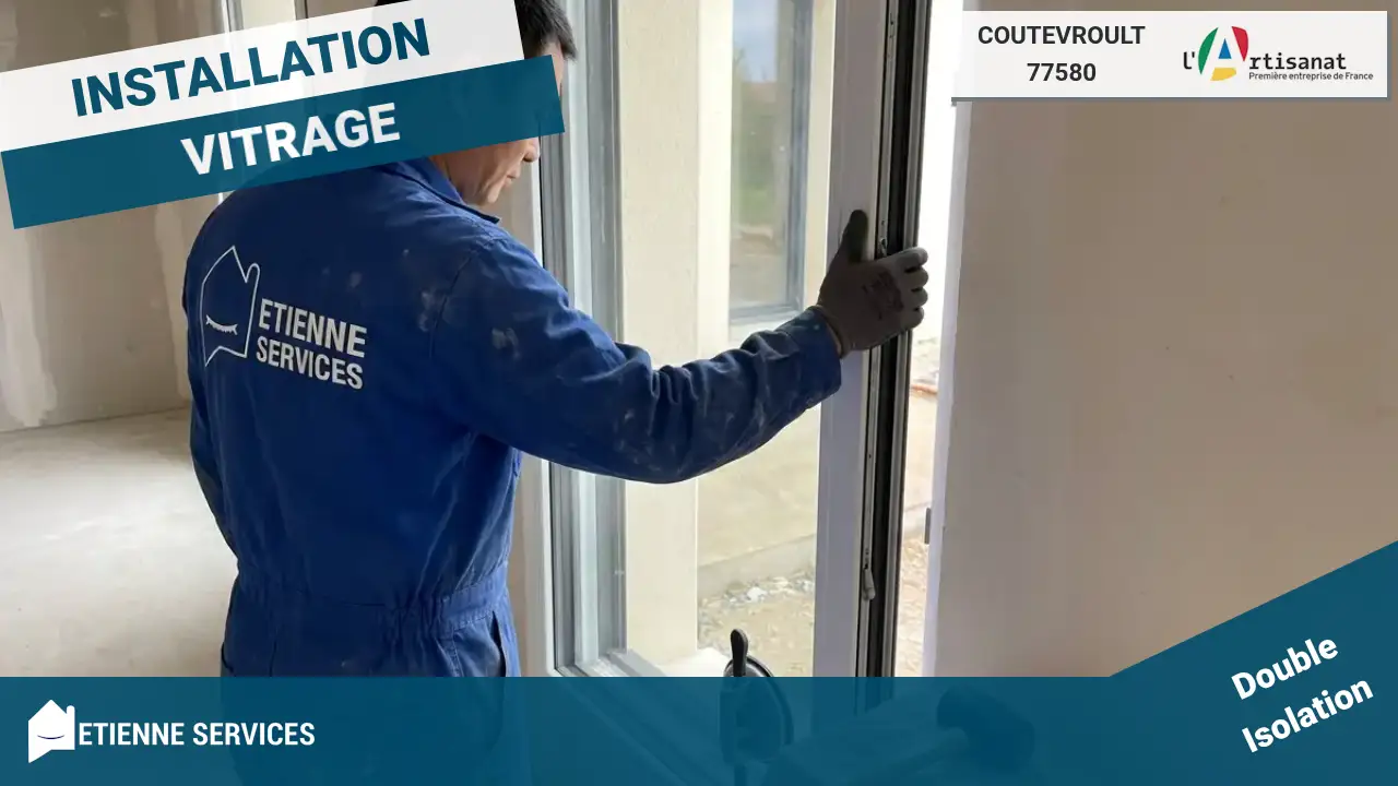 Installation de fenêtre et baie vitrée par votre Vitrier à Coutevroult