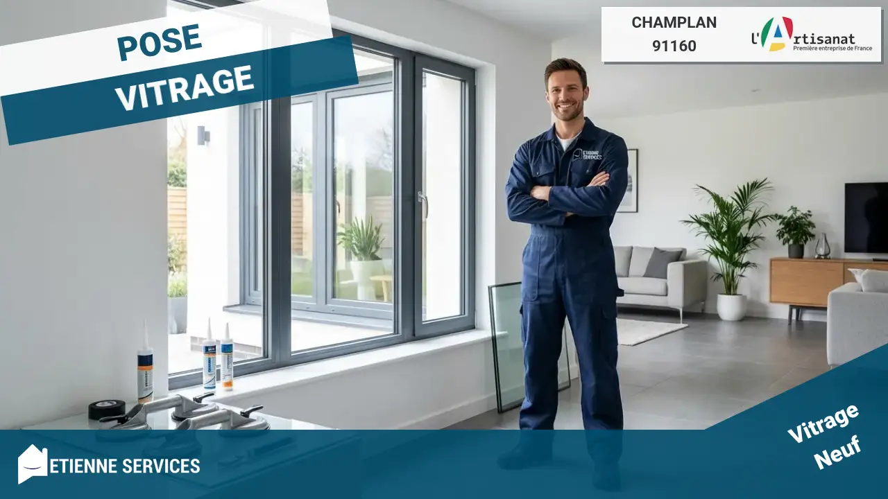 Installation experte de fenêtre et baie vitrée par votre Vitrier Champlan