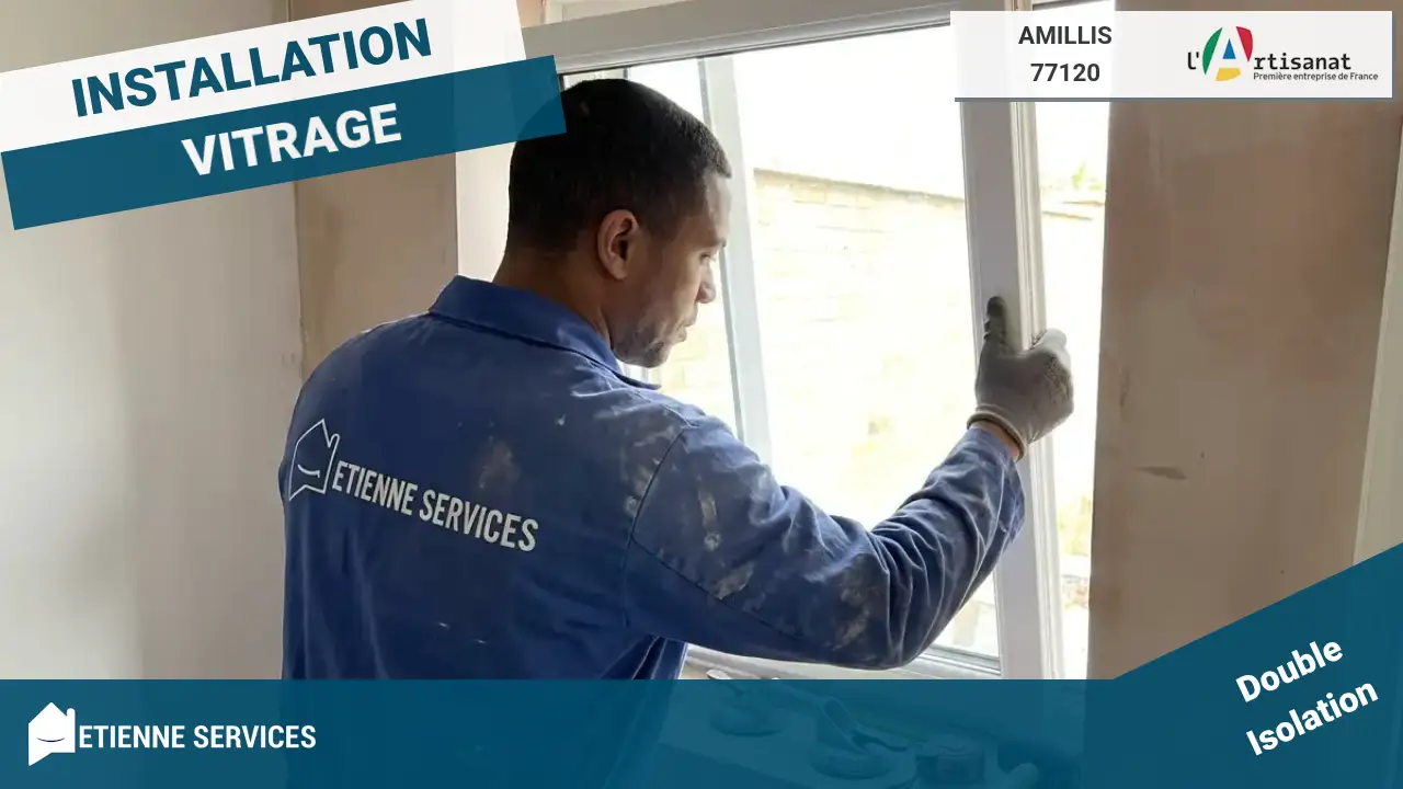 Installation de fenêtre et baie vitrée par votre vitrier à Amillis-77120