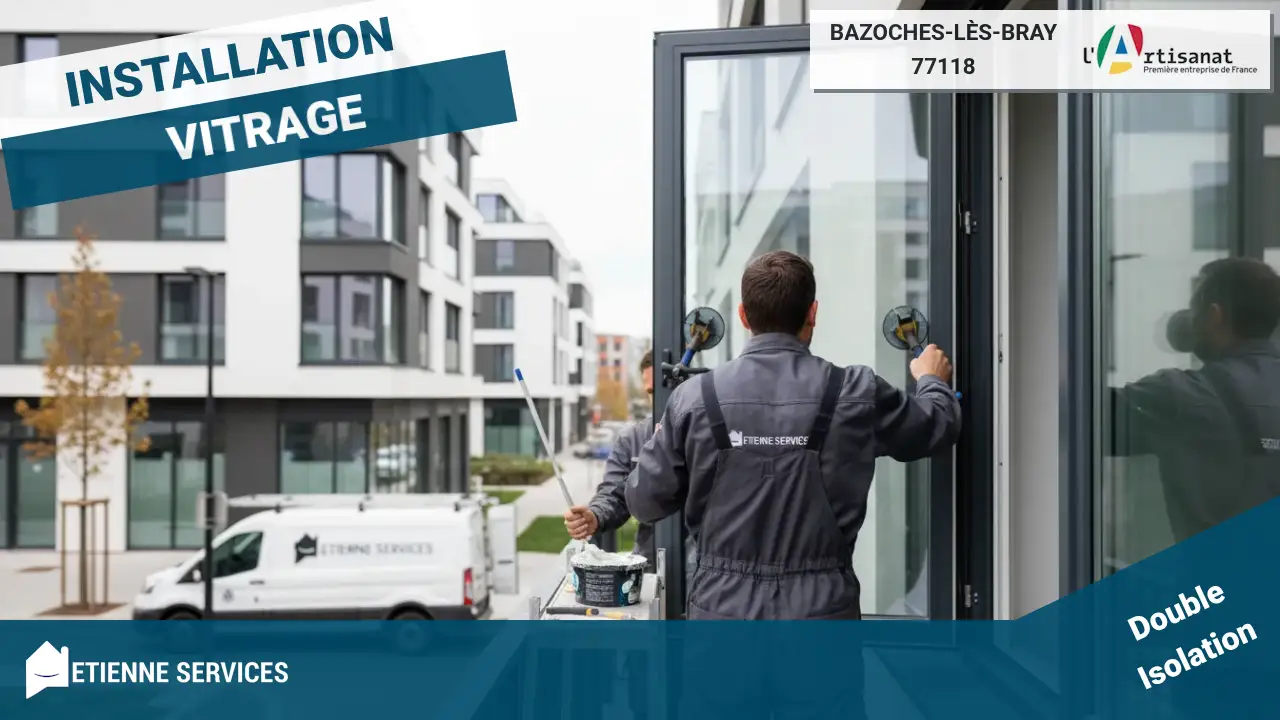 Installation de Fenêtre et Baie Vitrée sur mesure par votre Vitrier à Bazoches-lès-Bray