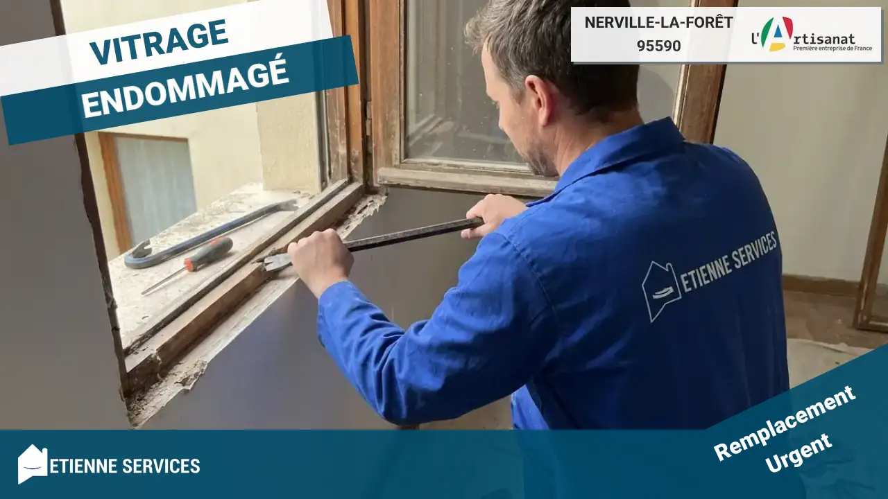 Remplacement de Vitrage par un Vitrier expert à Nerville-la-Forêt (95590)