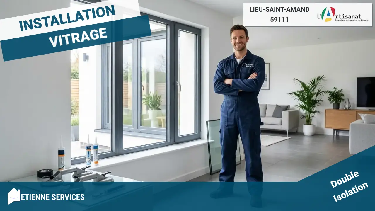 Installation de Fenêtre et Baie Vitrée par votre Vitrier à Lieu-Saint-Amand