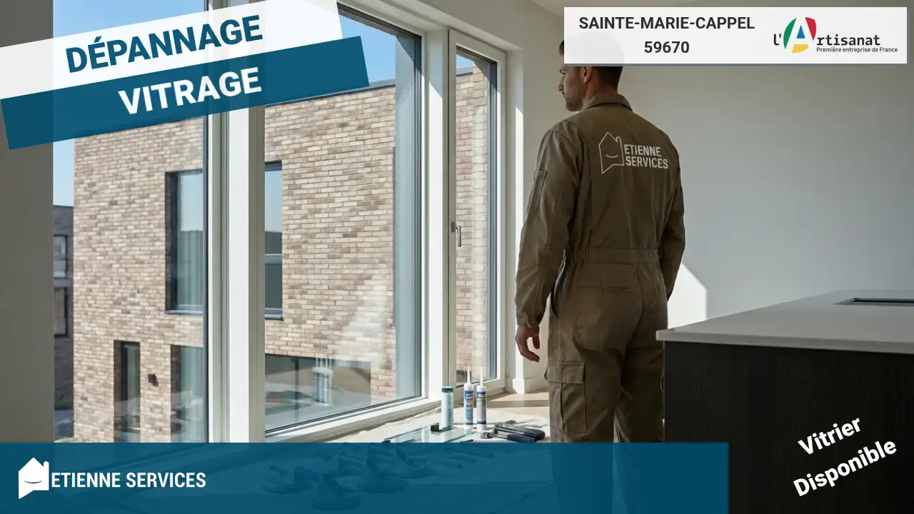 Dépannage et installation : votre vitrier expert à Sainte-Marie-Cappel (59670)