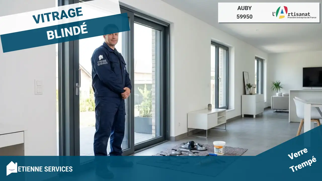 Service de Dépannage Vitrerie d'Urgence 7j/7 avec votre Vitrier à Auby