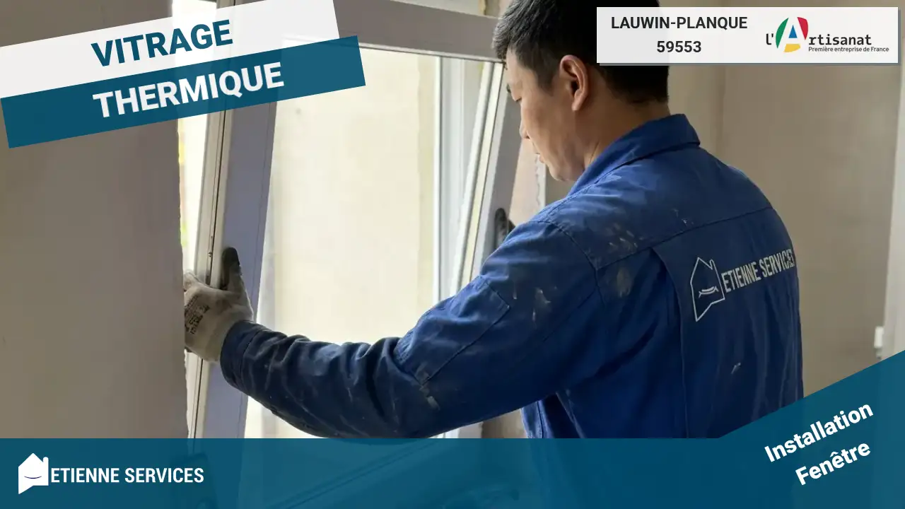 Installation de Fenêtre et Baie Vitrée par votre Vitrier à Lauwin-Planque