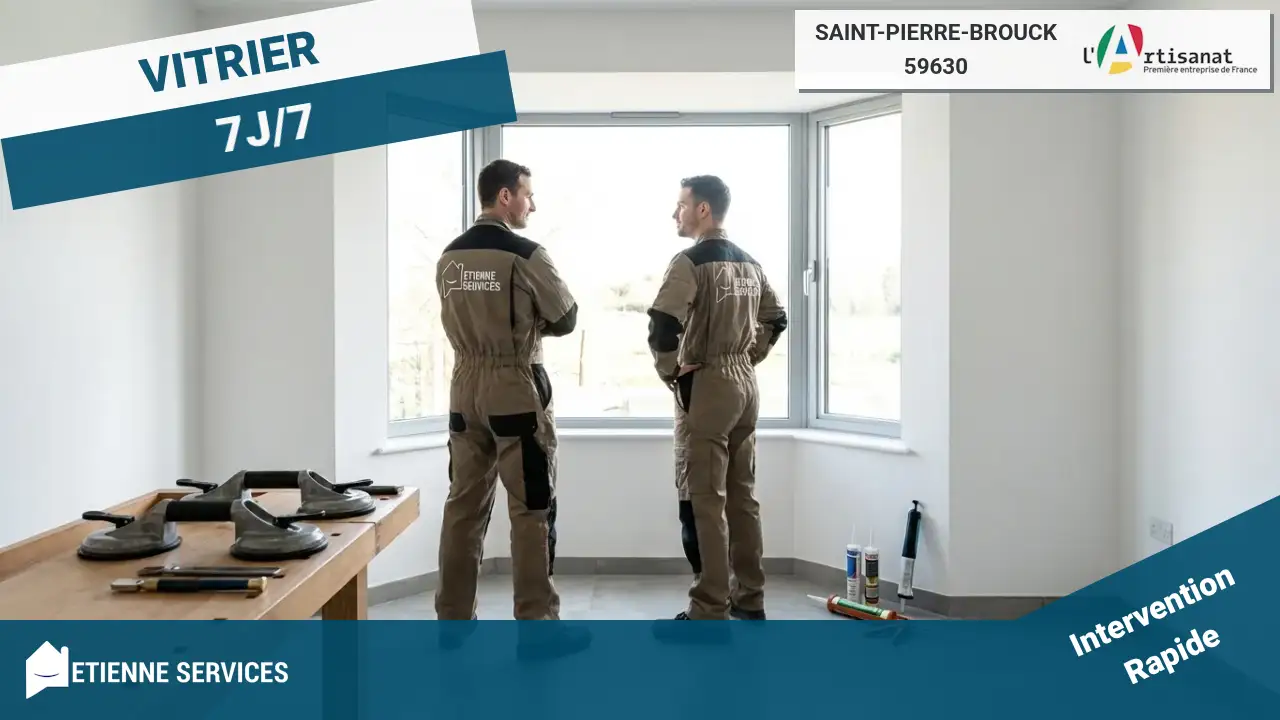 Dépannage et Installation par votre Vitrier à Saint-Pierre-Brouck (59630)