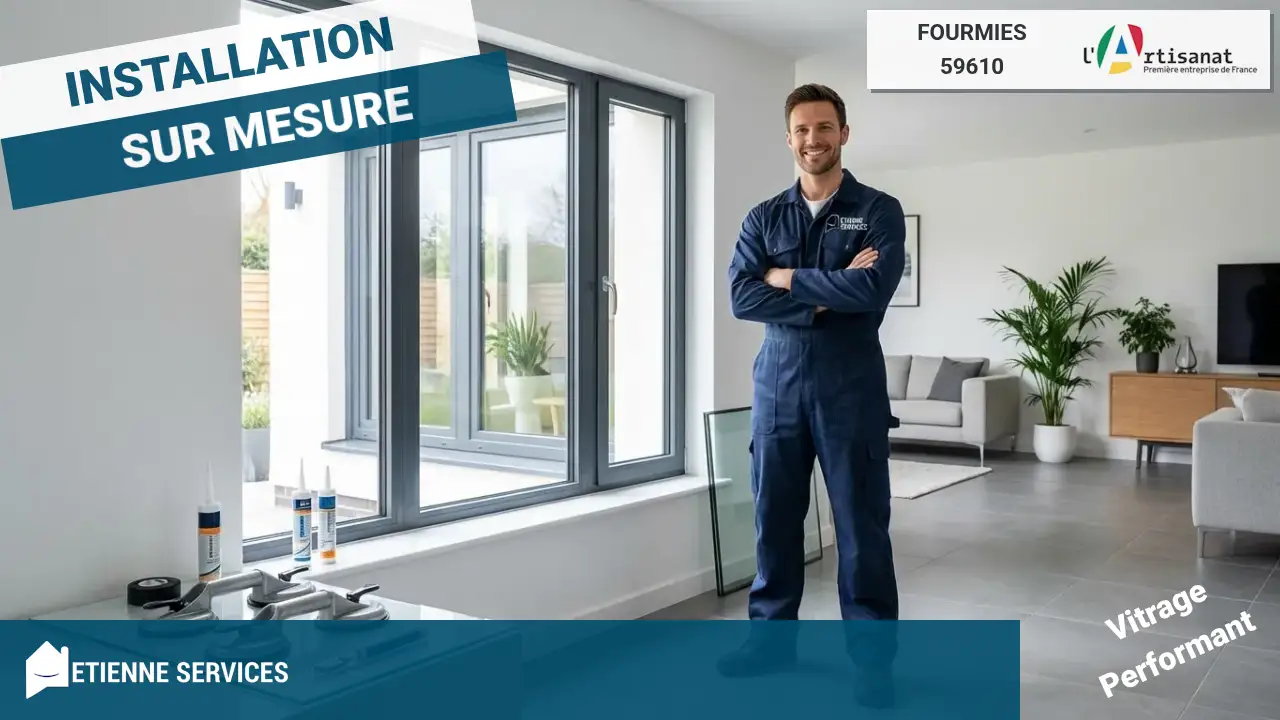 Installation de Fenêtre et Baie Vitrée par votre Vitrier à Fourmies (59610)