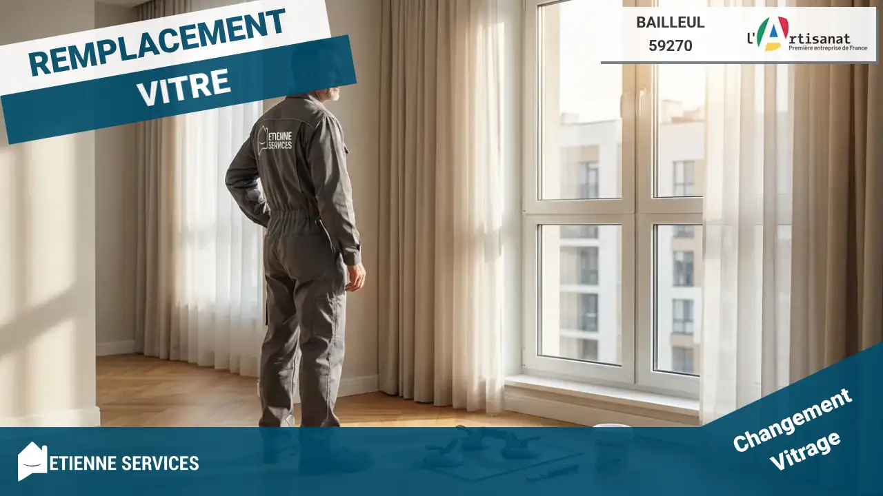 Remplacement de Vitrage Rapide par votre Vitrier à Bailleul (59270)