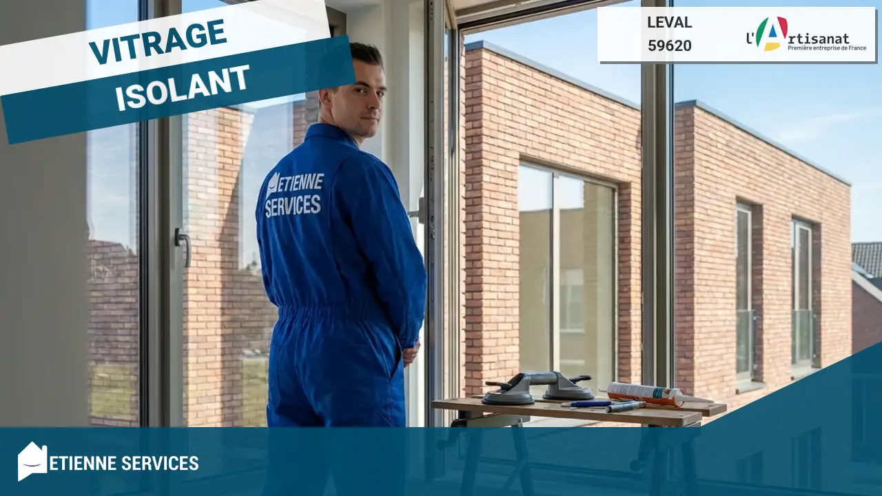 Installation de fenêtre et baie vitrée par votre artisan vitrier Leval