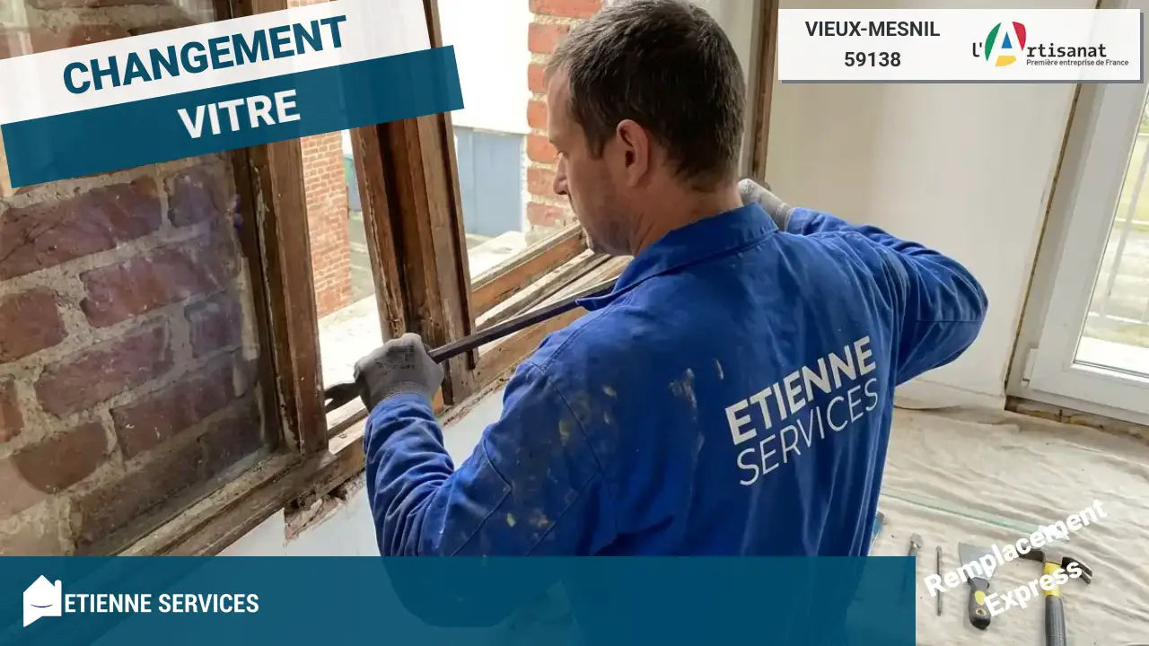 Remplacement de Vitrage Rapide par un Vitrier à Vieux-Mesnil
