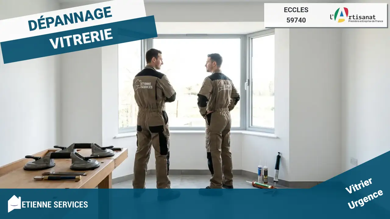 Dépannage et installation vitrerie : Votre vitrier à Eccles (59740)