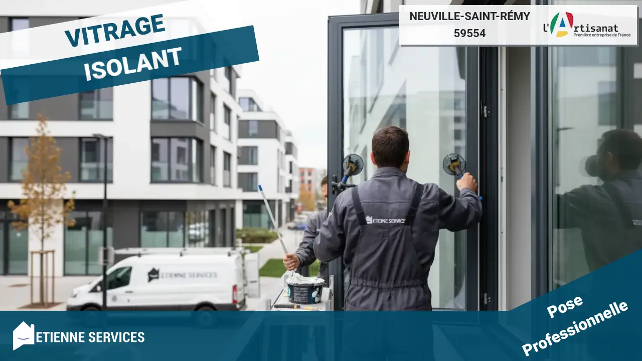 Installation Fenêtres et Baies Vitrées par votre Vitrier à Neuville-Saint-Rémy (59554)