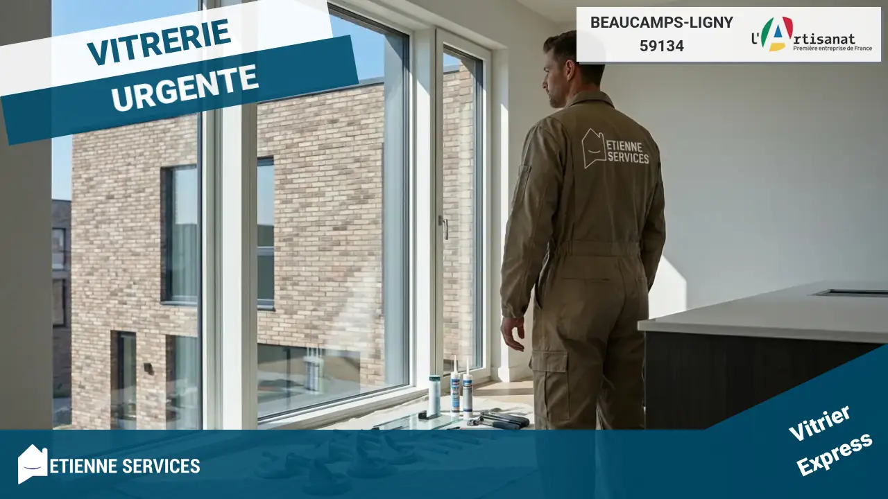 Vitrier Beaucamps-Ligny : Dépannage et Installation de Vitrerie (59134)