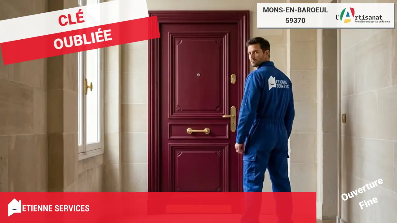 Serrurier Mons-en-Baroeul : Spécialiste de l'Ouverture de Porte (Claquée ou Verrouillée)