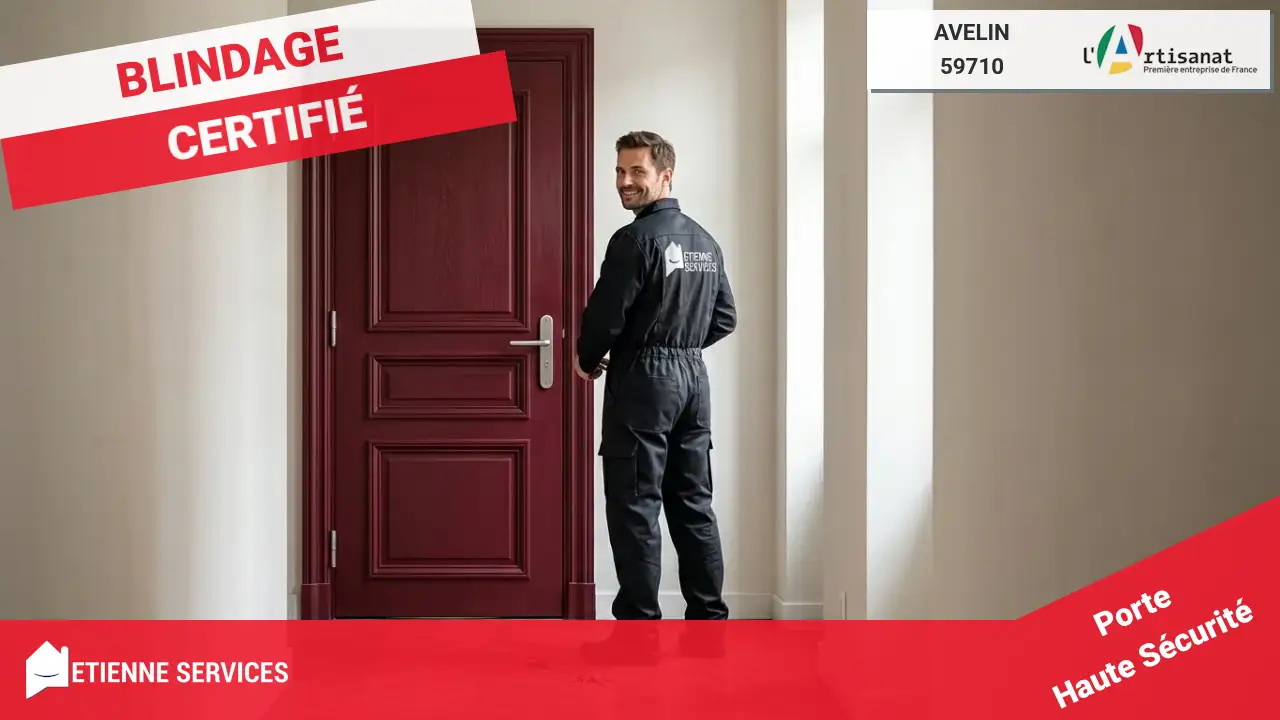 Pose de Porte Blindée par votre Serrurier Avelin (59710) - Sécurité Optimale