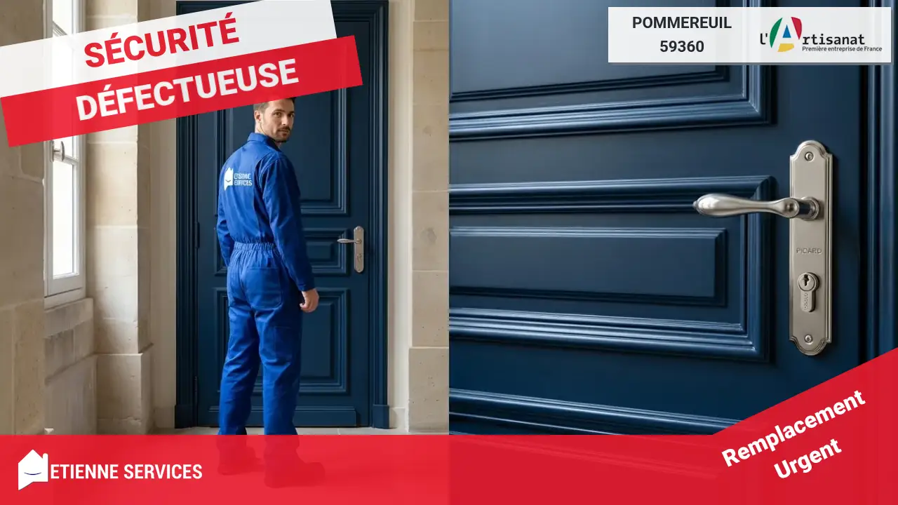Dépannage Urgent de Serrurerie : Serrurier Disponible 7j/7 à Pommereuil (59360)