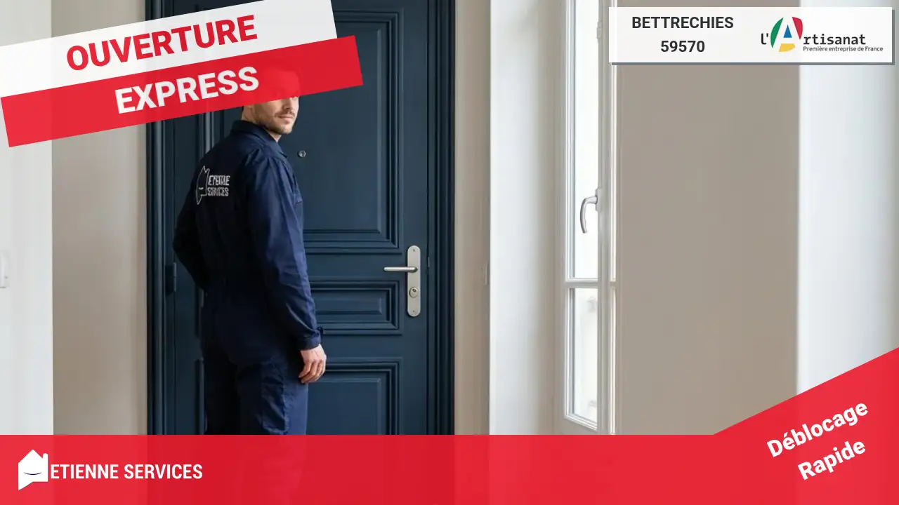 Ouverture de Porte d'Urgence par votre Serrurier à Bettrechies (59570)