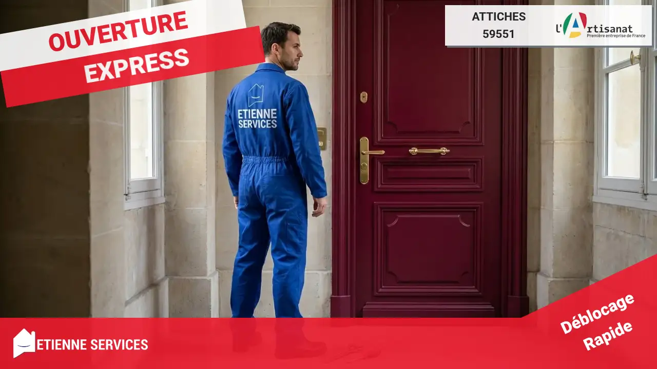 Serrurier Attiches : Expert en ouverture de porte claquée ou fermée à Attiches