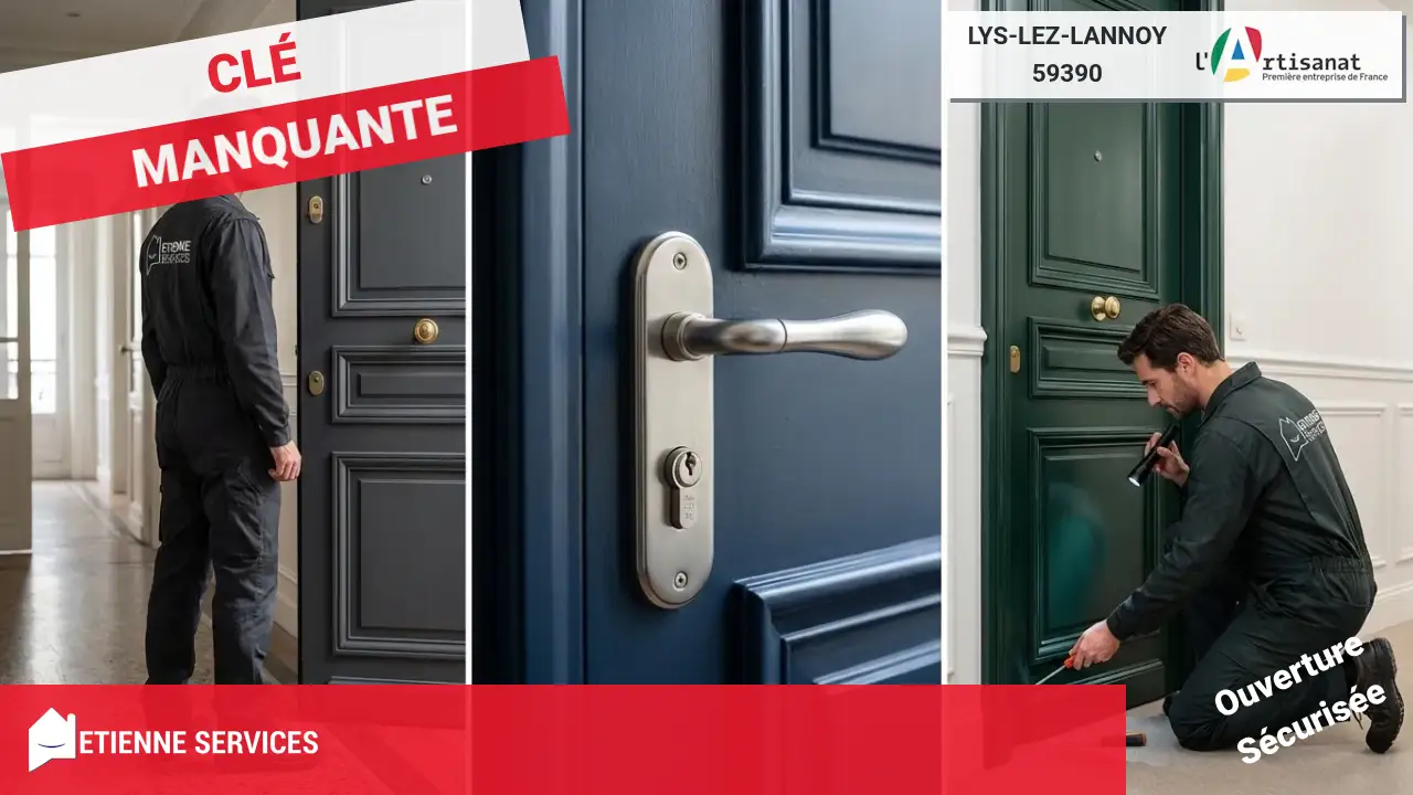 Ouverture de Porte Claquée ou Verrouillée : Serrurier Lys-lez-Lannoy