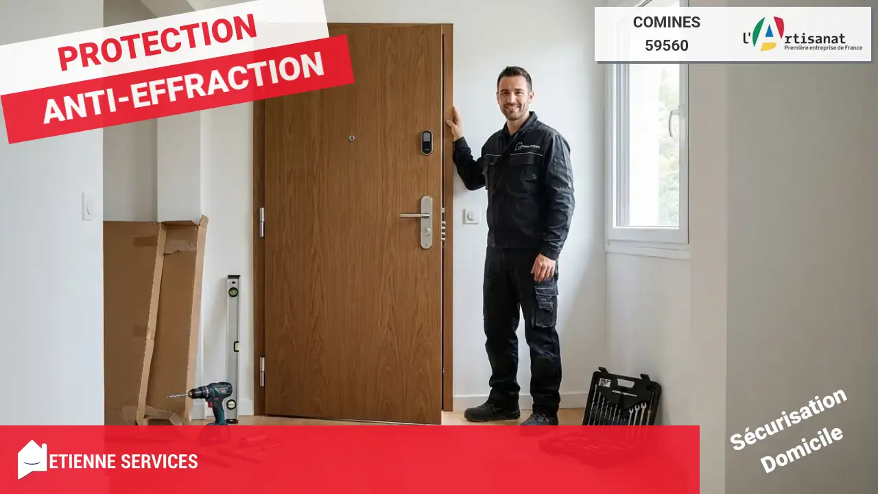 Installation de Porte Blindée pour votre sécurité par votre Serrurier Comines