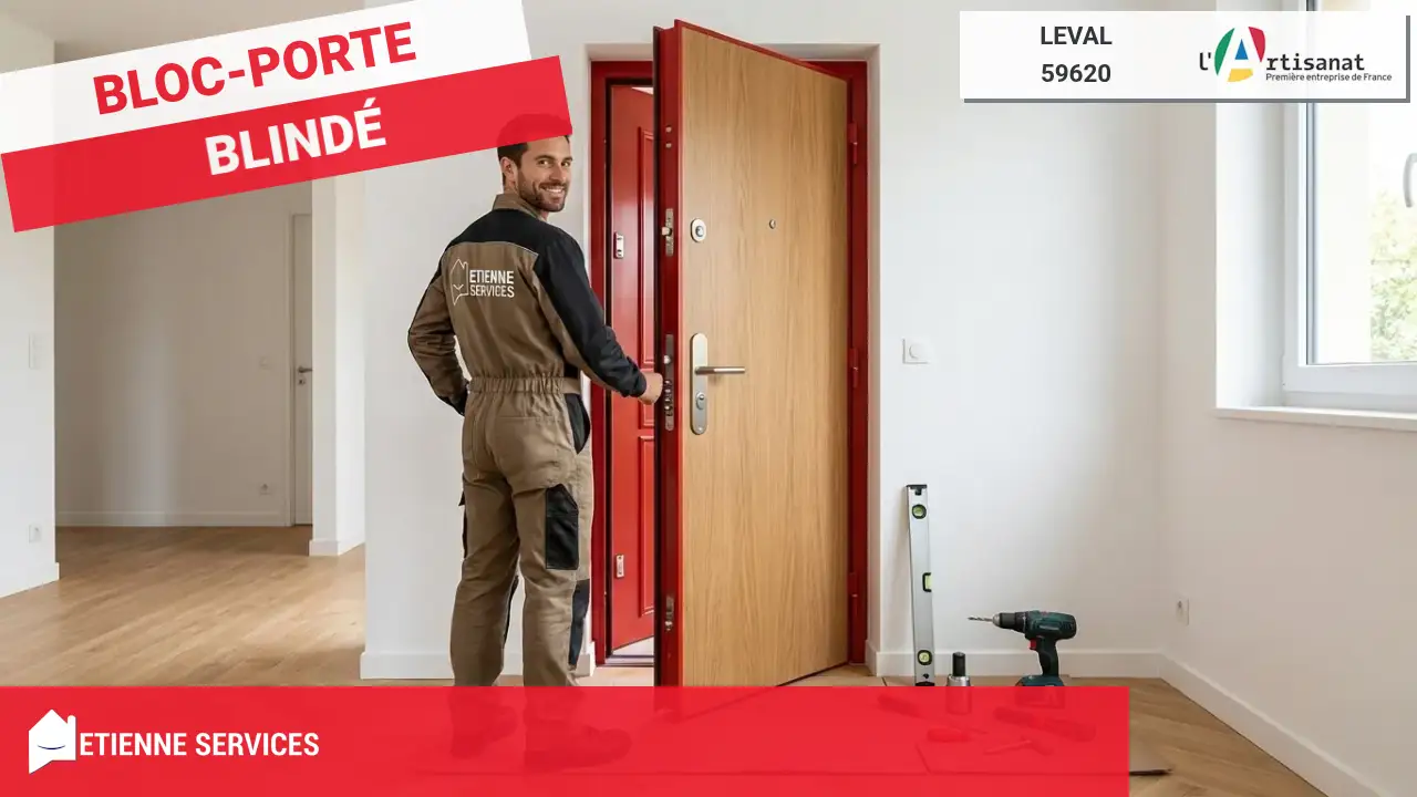 Pose de Porte Blindée par votre Serrurier Qualifié à Leval (59620)