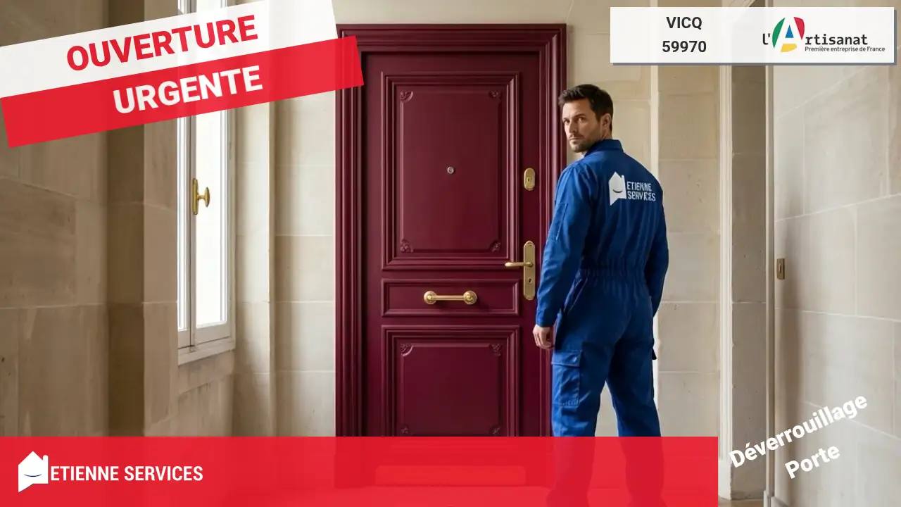 Service d'ouverture de porte rapide par votre serrurier à Vicq (59970)