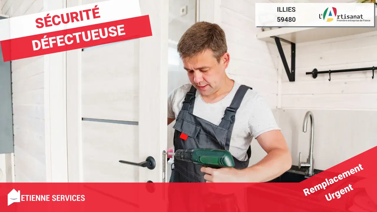 Dépannage de serrurerie en urgence 7j/7 par un serrurier réactif à Illies (59480)