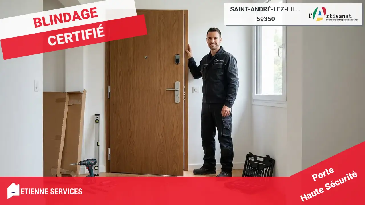 Installation de Porte Blindée par votre Serrurier à Saint-André-lez-Lille