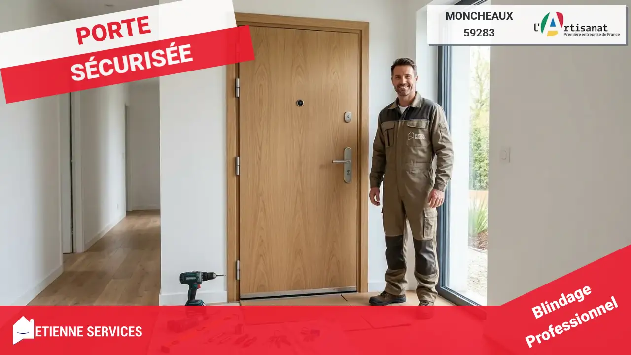 Pose de Porte Blindée par votre Serrurier à Moncheaux