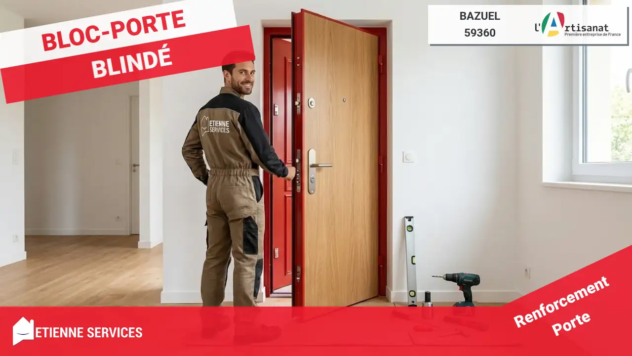 Pose de Porte Blindée et Blindage par votre Serrurier Bazuel
