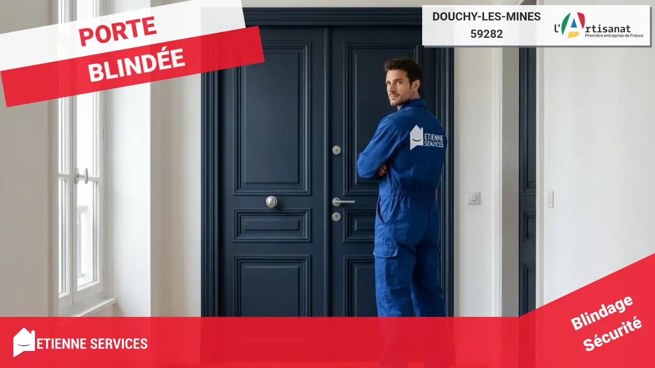 Serrurier Douchy-les-Mines 59282 : Installation de Porte Blindée