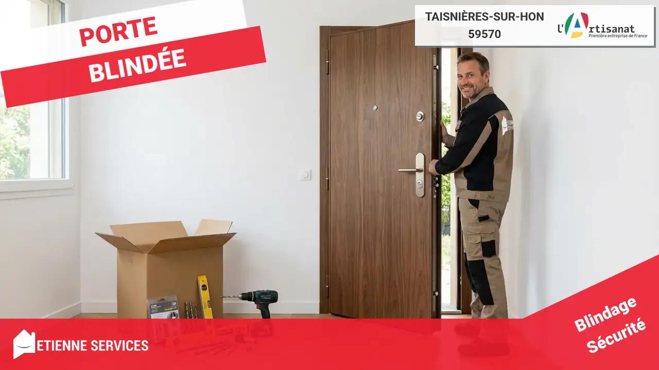 Installation et Remplacement de Porte Blindée Serrurier Taisnières-sur-Hon
