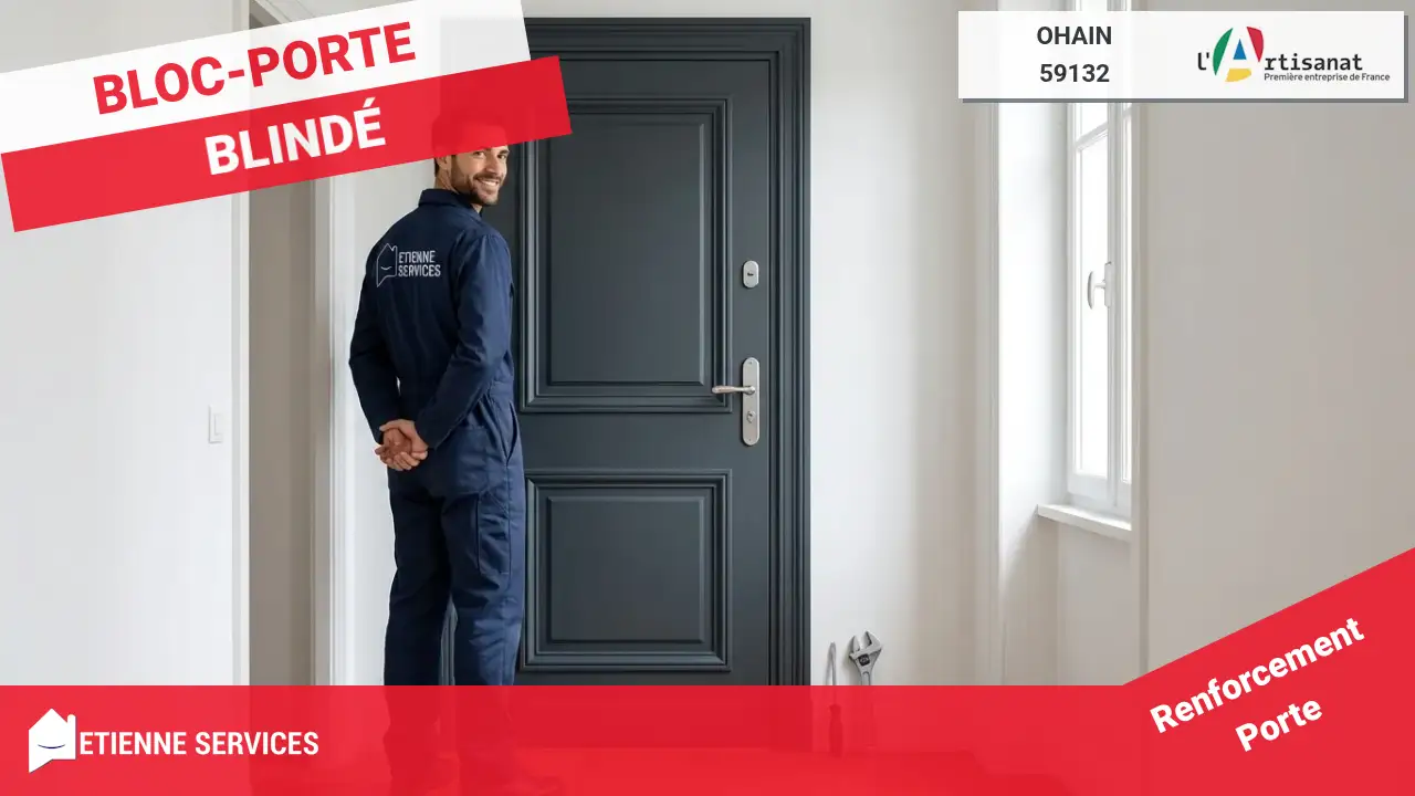 Serrurier Ohain 59132 : Installation et remplacement de porte blindée