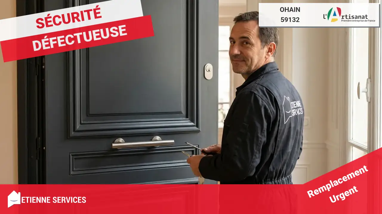 Dépannage de serrurerie d'urgence à Ohain (59132) par des artisans qualifiés