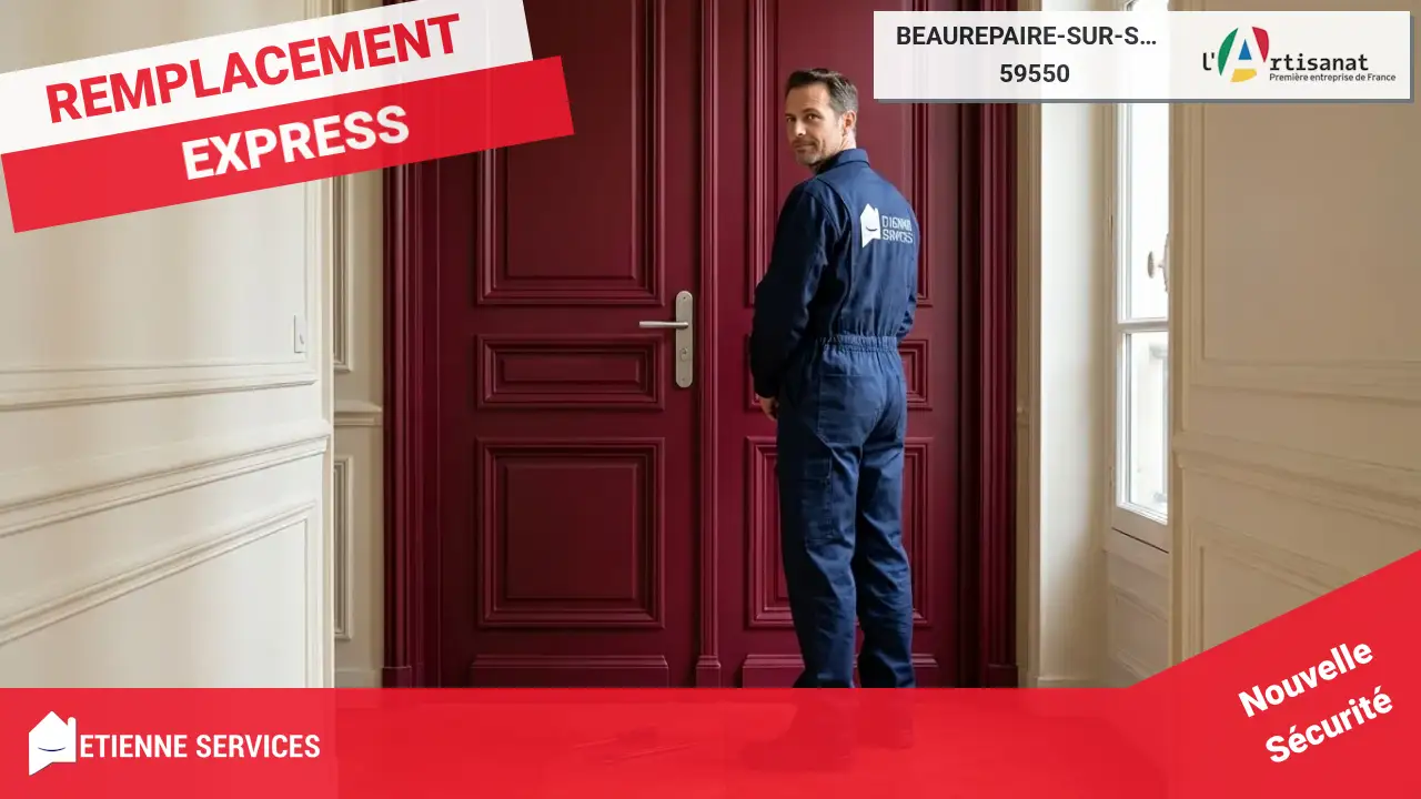 Dépannage serrurerie en urgence par un serrurier à Beaurepaire-sur-Sambre