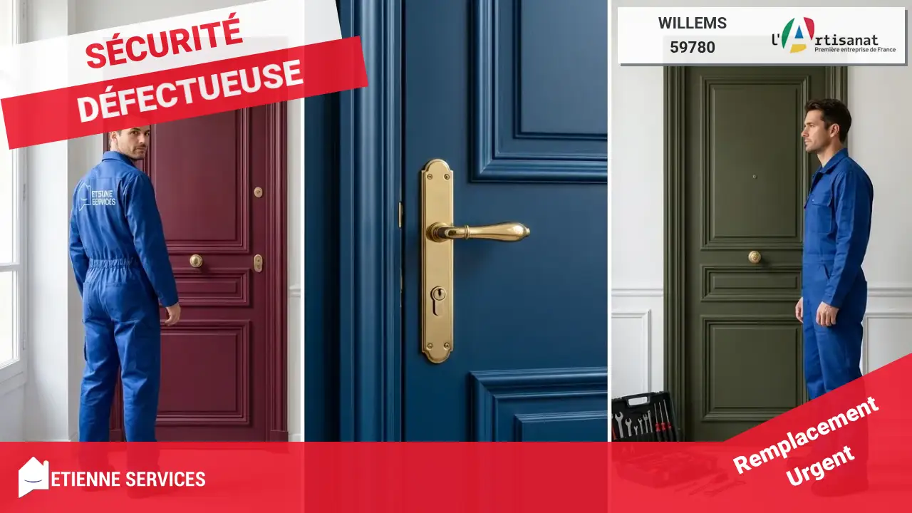 Service de dépannage de serrurerie à Willems (59780) : intervention rapide 7j/7