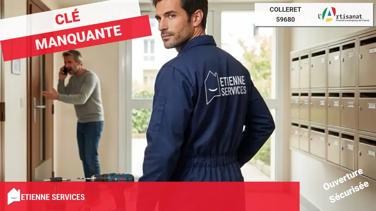 Ouverture de porte rapide par votre serrurier à Colleret-59680