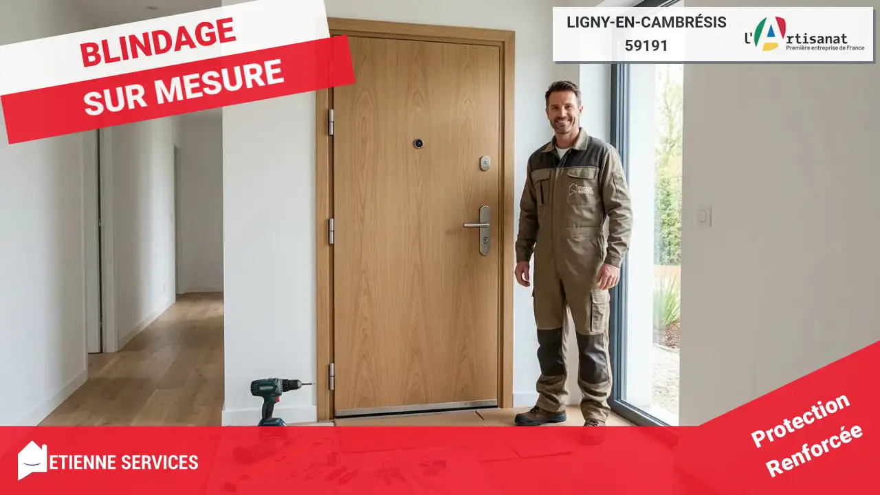Pose de Porte Blindée par votre Serrurier à Ligny-en-Cambrésis (59191) pour une Sécurité Maximale