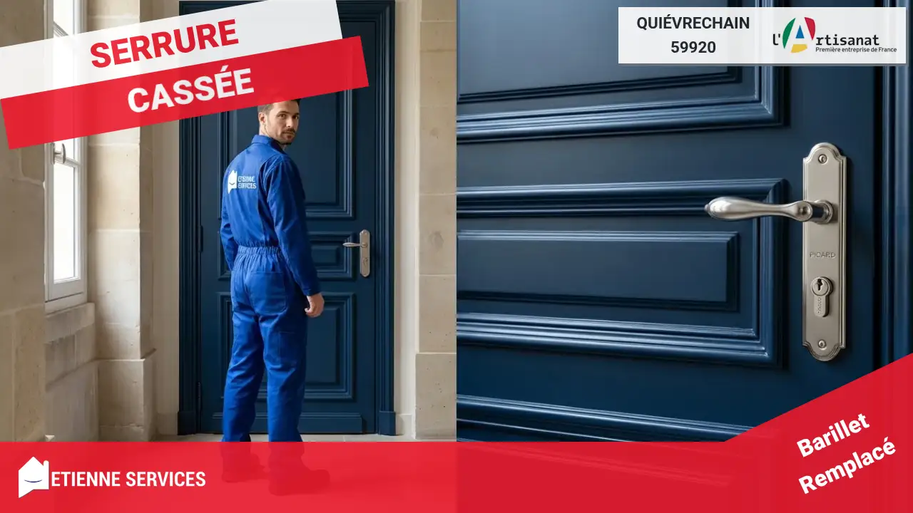 Dépannage d'urgence serrurerie : Intervention rapide par votre serrurier à Quiévrechain (59920)
