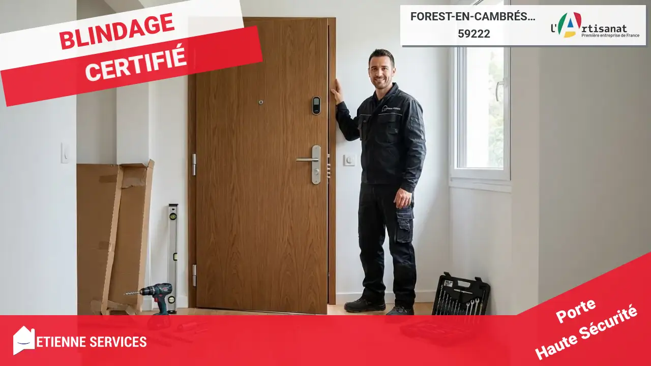 Installation de Porte Blindée par votre Serrurier à Forest-en-Cambrésis (59222)