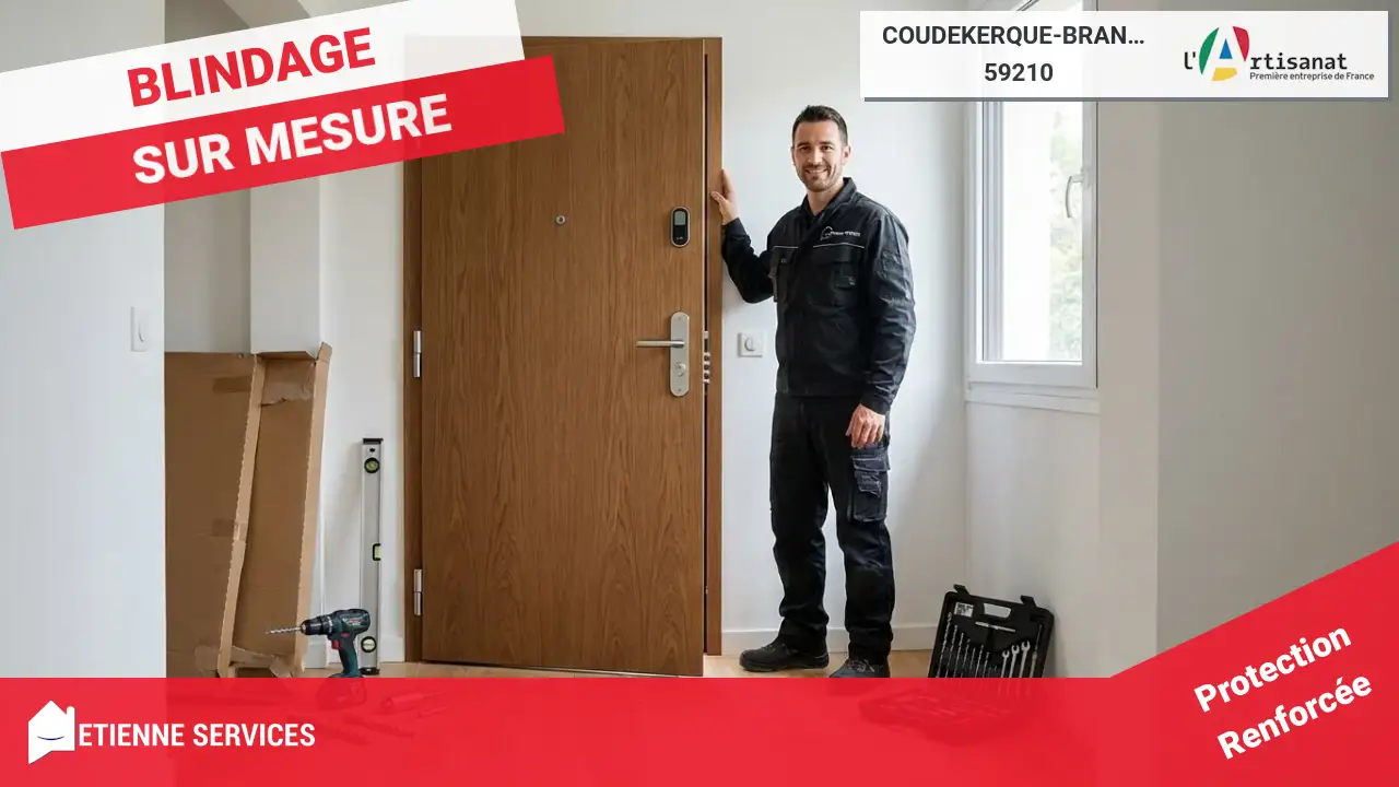 Pose de Porte Blindée par votre Serrurier à Coudekerque-Branche (59210)