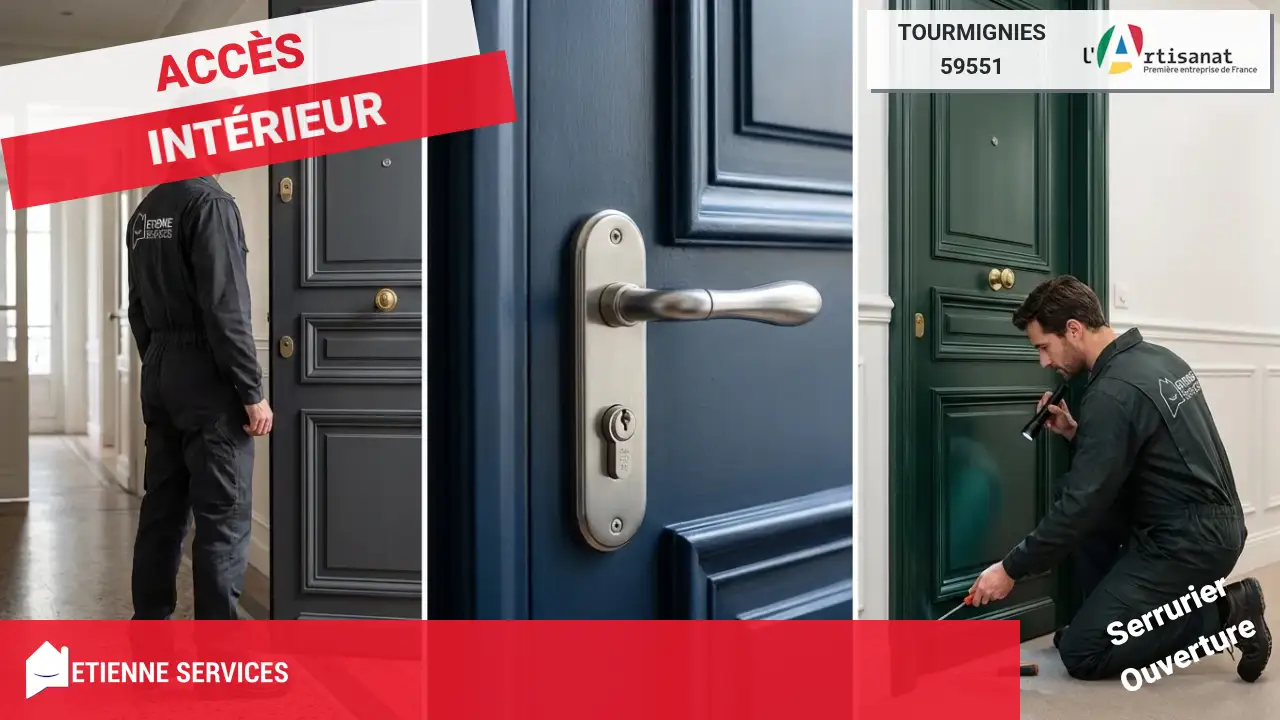 Ouverture de Porte par votre Serrurier à Tourmignies (59551) sans dégâts