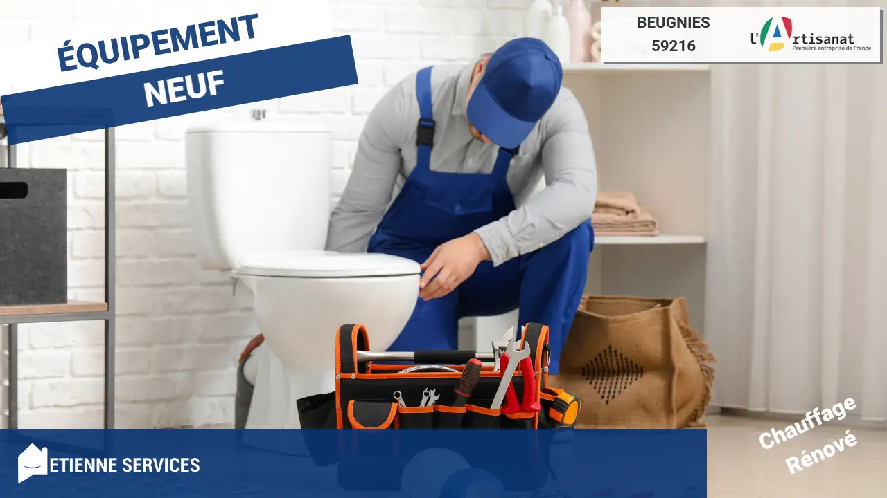 Installation de Sanitaire à Beugnies (59216) par nos Plombiers Experts