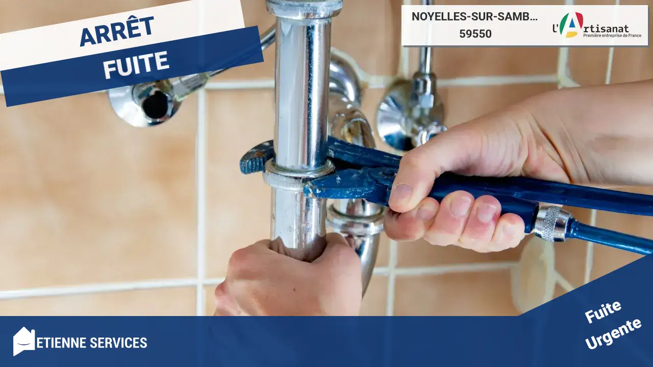 Réparation de fuite d'eau rapide et efficace par votre plombier à Noyelles-sur-Sambre