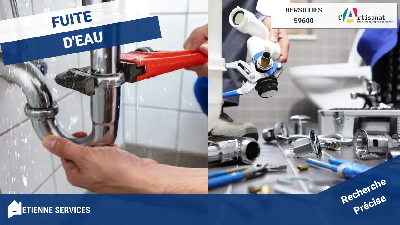 Réparation de Fuite d'Eau par nos Plombiers Experts à Bersillies (59600)