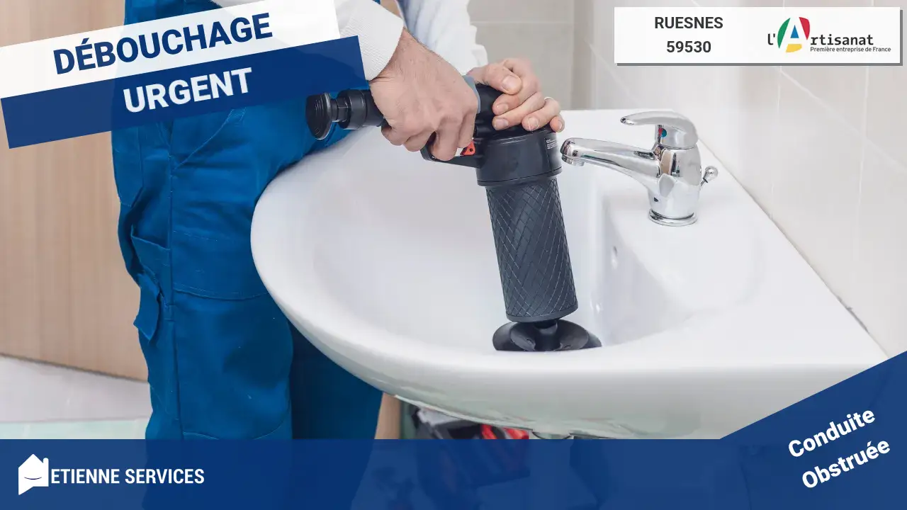 Service de Débouchage de Canalisation par votre Plombier à Ruesnes (59530)