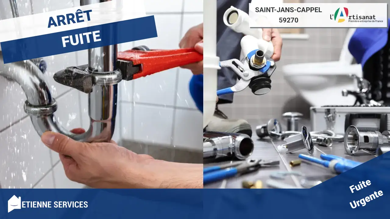 Réparation de fuite d'eau rapide par notre Plombier à Saint-Jans-Cappel