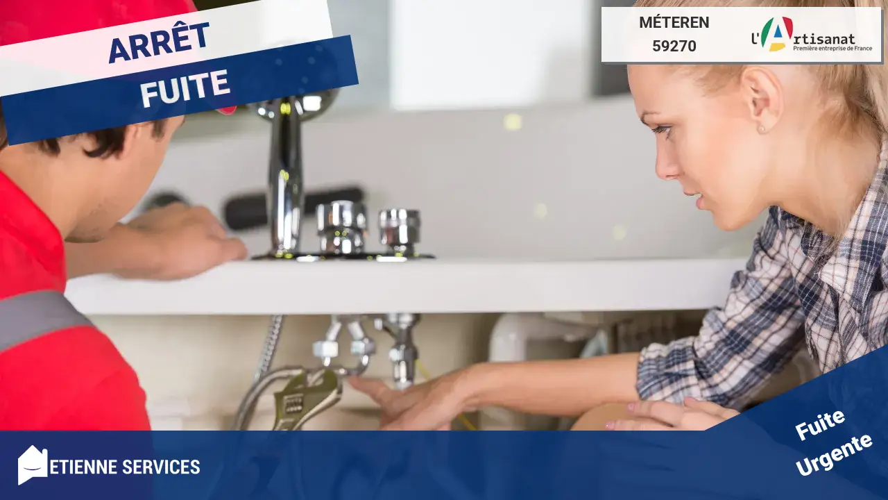 Réparation de fuite d'eau rapide et efficace par votre plombier à Méteren