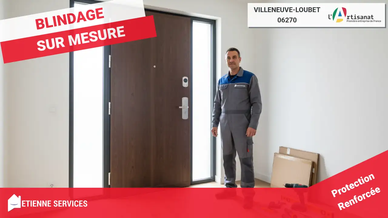 Installation et remplacement de porte blindée par nos spécialistes à Villeneuve-Loubet