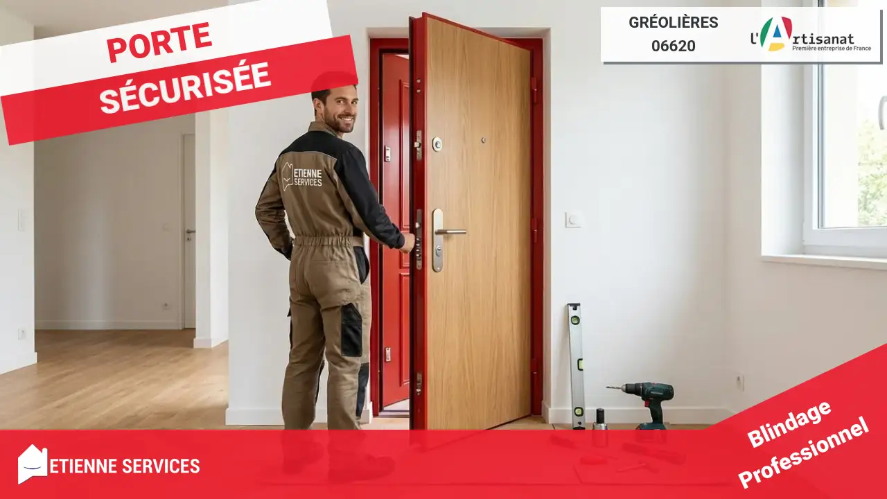 Experts en installation et remplacement de porte blindée à Gréolières